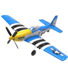 P51D Airplane Onekey Aerobatic 24G 4Ch Plane Mustang Aircraft EPP 400mm WXpilot Stabilization System PNP 240110