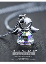 Necklaces Fine Jewellery Accessory 925 Silver Guardian Angel Guardian Angel Crystal from Swarovskis For Woman Name Necklace Charm