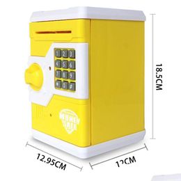 Miniatures Toys Atm Password Piggy Bank For Real Money Saving Box Cash Coin Can Drop Delivery Gifts Novelty Gag Dhtcu Dh2Ty