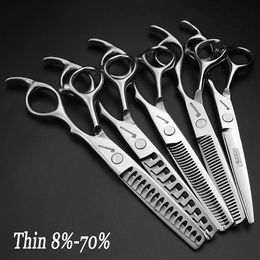 SHARONDS 6657 Inch Hairdressing Scissors Japan 440C Professional Thinning Sets Wearresistant 240110