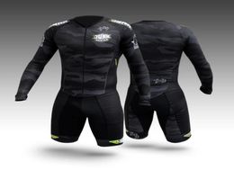 Racing Sets No Cushion Suit Long Sleeve Triathlon Mens Speed Roller Skate Skinsuit Kit Fast Skating ClothingRacing SetsRacing3343637