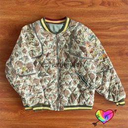 Men's Jackets iened Rayon Kapital Camo Jaet Men Women Full Graphic Kapital Kountry Coats Embroidery Zip Outerwearsephemeralew