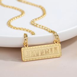 Necklaces Custom Name Necklace For Women Personalized Name Pendant Nameplate Gold Chain Stainless Steel Jewelry Gift