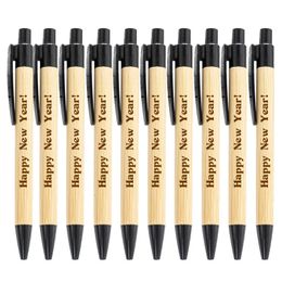 10-100Pcs Bamboo Personalized Ballpoint Pens Stationery Pen Office Supplies Grave Customized Business Baptist Holiday Gift 240110