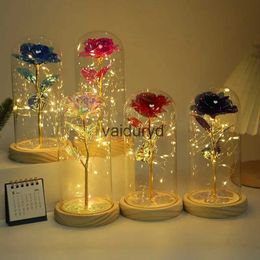 Other Home Decor Valentines Day Gift Artificial Eternal Beast Beauty Rose Everlasting Flower Lover Dome LED Christmas Mother Birthdayvaiduryd