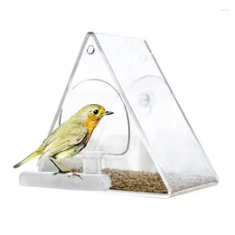 Other Bird Supplies Acrylic Cage Clear Pet Box Feeder Triangle Outdoor Accessories
