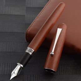 Luxury Durable Fountain Pens High Quality Wooden Ink Pen Writing Stationery Business Gifts Education Amp Office Supplies 240110