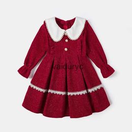 Girl's Dresses Baby Girls Dress Kids Long Sleeved Dresses Toddler A-line Costume 2023 Spring Fall Winter ldren's Party Clothes Korean Style H240508