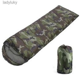 Sleeping Bags Outdoor camping adult portable sleeping bag Windproof thickened camping envelope bed quality good cotton cold sleeping bagL240111