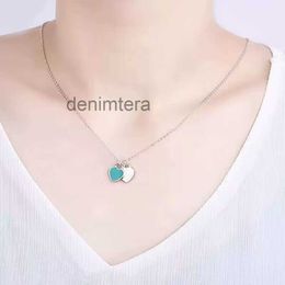 Style Extremely Love Heart Popular T Simple Romantic Enamel Pendant Design Female Clavicle Chain 3G4W