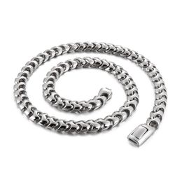 Necklaces KALEN 9mm 316L Stainless Steel Necklace Small Polished Unique Cuban Chain Necklace Men Women Shiny Choker Sweater Chains Jewellery