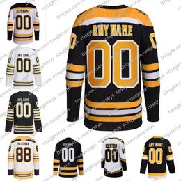 Custom Bruins 100TH Brad Marchand David Pastrnak Patrice Bergeron Bobby Orr Cam Neely Zdeno Chara Tuukka Rask David Krejci Hockey Jerseys