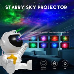 Star Projector Galaxy Night Light Astronaut Space Projector Starry Nebula Ceiling LED Lamp for Bedroom Home Decorative kids gift