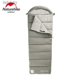 Sleeping Bags Naturehike Envelope Hooded Cotton Sleeping Bag Washable Splicable Double-Person Tent Camping Portable Sleeping BagL240111