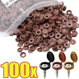 New 100Pcs Nails Screw Cap Dust Covers for M4/M5 Bolts Phillips Screw Plastic Protective Cover Nut Nail Caps Car Decor Accessories