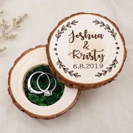 Display Personalized Wooden Ring Box Engagement Ring Box Rustic Ring Bearer Box Wedding Ring Box Jewelry Box Proposal Ring Holder