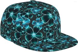 Ball Caps Flower Pattern Snapback Hat For Women Men Hip Hop Style Baseball Cap Flat Bill Hats Adjustable Trucker
