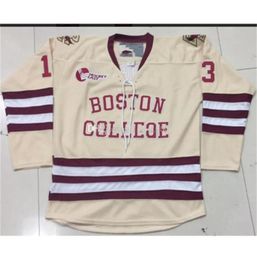 Nikivip custom jersey 5XL 6XL BOSTON COLLEGE 13 JOHNNY GAUDREAU HOCKEY JERSEY Embroidery Stitched Customise any number and name J1399318