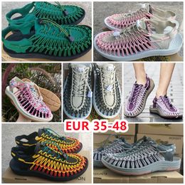 Sandals Designer Sandal Hemp Rope Woven Slipper shoes Elegant Simple Material Flat Comfort knit woven shoe men womens Straw EUR35-48