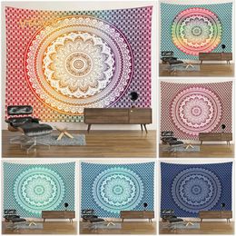 Indian Mandala Tapestry Flower Wall Hanging Bohemian Hippie Cloth Fabric Large Blanket Home Dorm Aesthetic Room Decor 240111