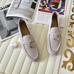 Lp Loafers Casual Designer Flat Mules Men Loafer Women Driving Shoes Flat Suede Cow Leather Oxfords Moccasins Slip Sneakers Formal Work Trainer 371
