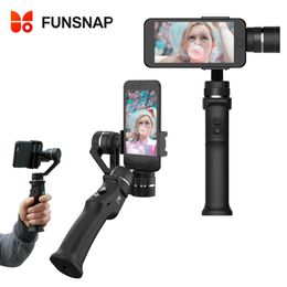 Tripods Funsnap Capture Gimbal Stabiliser for Phone Automatic Balance Selfie Stick Tripod with Bluetooth Remote for Smartphone Gopro Cam