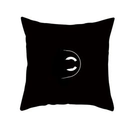 Designer Throw Pillow Black and White Throw Pillow Letter Logo Home Pillow Cover Sofa Decoration Cushion Pillow Core Removable Wholesale