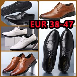 Hot sale Luxury Men's Shoes Mens Designer Dress Leather Shoes Mens Business Formal Wedding Party Shoes size38-47