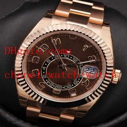 2 colour High Quality Sky-Dweller 42mm 326934 326935 Stainless Steel Mechanical Automatic Movement Mens Watch BLACK Dial Men'270S