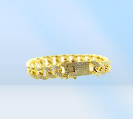 2020 Bling Diamond Iced Out Chains Bracelet Mens Cuban Link Chain Hip Hop Bracelet High Quality Personalized Jewelry for Women Men6361193