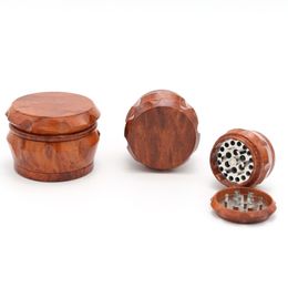 Wooden Drum Grinder Wood Smoking Matel Herb Grinders 2 Type 40mm/50mm/63mm 4 Layers Tobacco Other Smoke Accessories