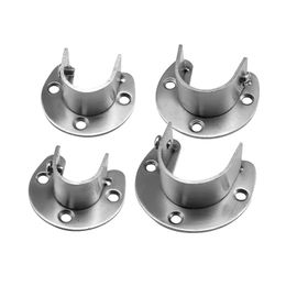 open flange stainless steel Tube seat energy saving wall bracket fixed mounting stand holder closet kitchen clothes rod household hardware part