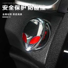 Car Engine Ignition One-key Start Stop Push Button Switch Button Protective Cover Sticker Auto Interior Alien Decor Accessories