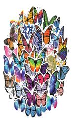 50Pcs Butterfly Butterflies Stickers Vinyl Decals Car Laptop Stickers Luggage Notebook Bottle Decals Whole Lots Waterproof for6780272