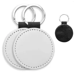 Bowls 10 Pack Sublimation Blanks Keychain Glitter PU Leather DIY Heat Transfer Keyring (Black Round)