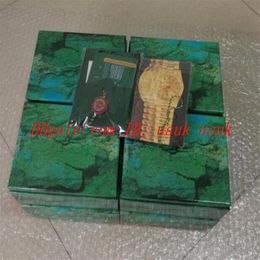 2022 Ship Super Quality Watch Box New Style Green Original Box Papers Leather Bag Gift Boxes In GM T SU B SE A Watch Box Gree237L