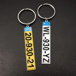 Custom Number Plate Keychain Car Number Plate Keychain Car Number Key Ring Personalized Gift for Him Anti-lost Gift for Driver 240110