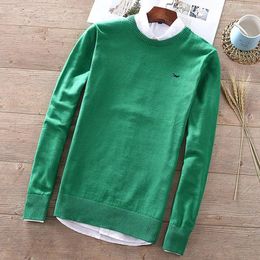 Men's Sweaters High Quality Spring O-Neck Cotton Fit Knitted Bottoming Shirt Pullovers Casual Male Autumn Knitwear