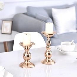 Candle Holders Iron Handmade Candleholder Parties Centrepieces Candlestick Solid Colour Indoor Coffee Shop Restaurant Stand Large