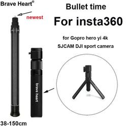 Tripods 1.5m Carbon Fibre Invisible Selfie Stick Bullet Time Rotating Handle Tripod for Insta360 One X2 One R Gopro Max Accessories