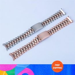 19mm watch band strap 316l stainless steel gold silver watchbands oyster bracelet for rol datej subma 284J