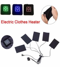 USB Electric Cloth Heater Pad Heated Heated Thermal Body Warmer Clothes Heating Pad Hiking Vests1824108
