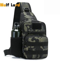 Outdoor Bags Portable Molle Military Crossbody Army Camouflage Tactical Shoulder Bag Camping Hunting Bottle Pouch Chest Pack7606513