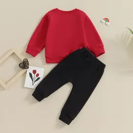 Clothing Sets 0-3 Years Toddler Baby Boy Spring Outfits Pullover Sweatshirts Long Pants Set For Valentine S Day