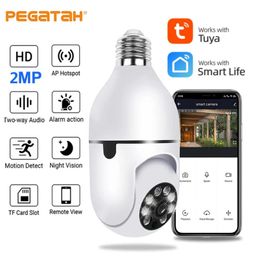 Bags 1080p Tuya Wifi Ptz Camera E27 Bulb Indoor Security Night Vision Motion Detect Alarm P2p Smart Home Surveillance Cctv Ip Cameras