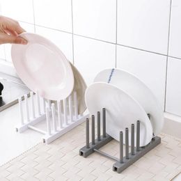 Kitchen Storage 2Pc Dish Rack Plastic Plate Pot Cover Drying Racks Household Drain Organiser Detachable Holder Shelf Accessories