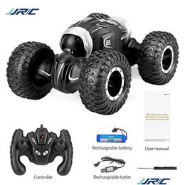 Electric/Rc Car Wholesale Jjrc Childrens Double-Sided Stunt Twist Car High Speed Climbing Off-Road Technology Boy Toy Deformation Remo Dhwkw