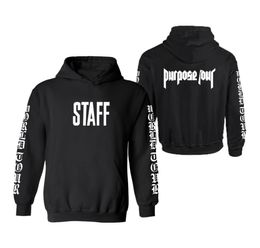 Whole STAFF Hoodie Purpose Tour Clothes Men Hoodies Sweatshirts Mens Streetwear Brand Sweatshirts7671822