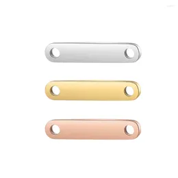 Charms 3pcs/lot Stainless Steel 3-15mm Round Square Blank Bar For Necklaces Pendants