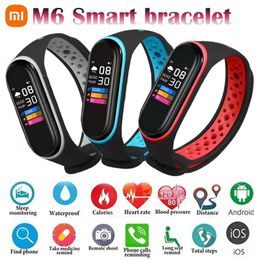 Watches Xiaomi Mi Band M6 Multilanguage Sleep Health Monitoring Pedometer Waterproof Sports Fitness Bracelet Women's Smart Watch Men